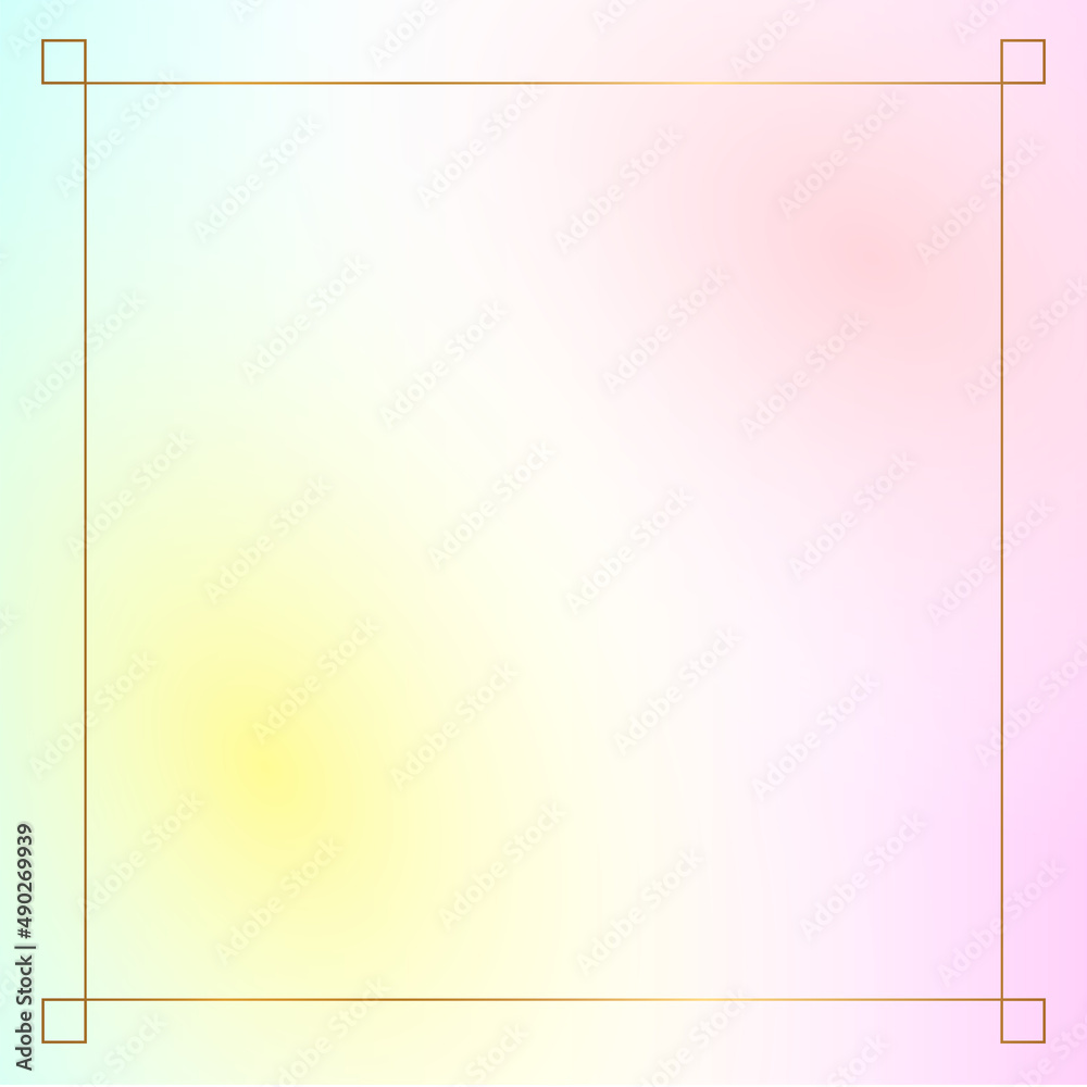 Obraz premium Colorful abstract gradient frame square (1: 1) banner