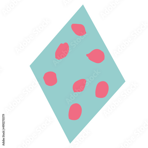 Abstract shape character with pattern vector illustration in flat color design