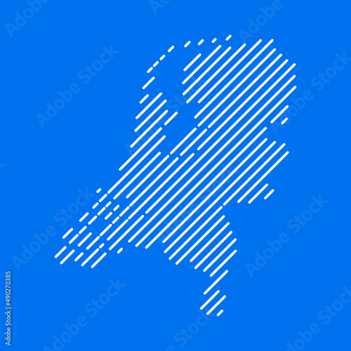 Netherlands tech digital logo vector icon. Germany map line stroke.