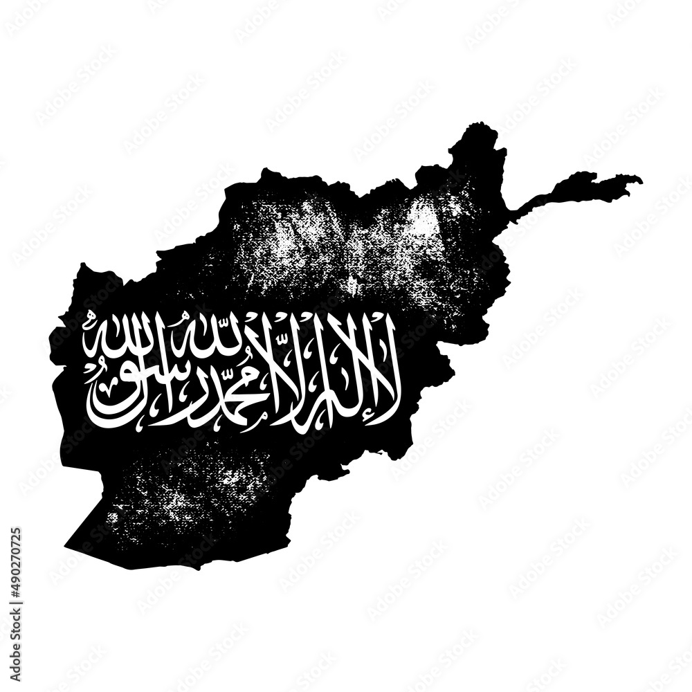 Black flag map of Afghanistan on a white background Stock Vector Adobe Stock