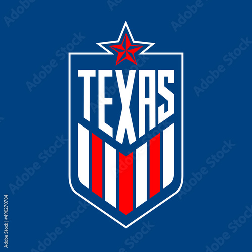 Sports team Texas, USA. Alternative logo or icon. Badge for t-shirt, banner
