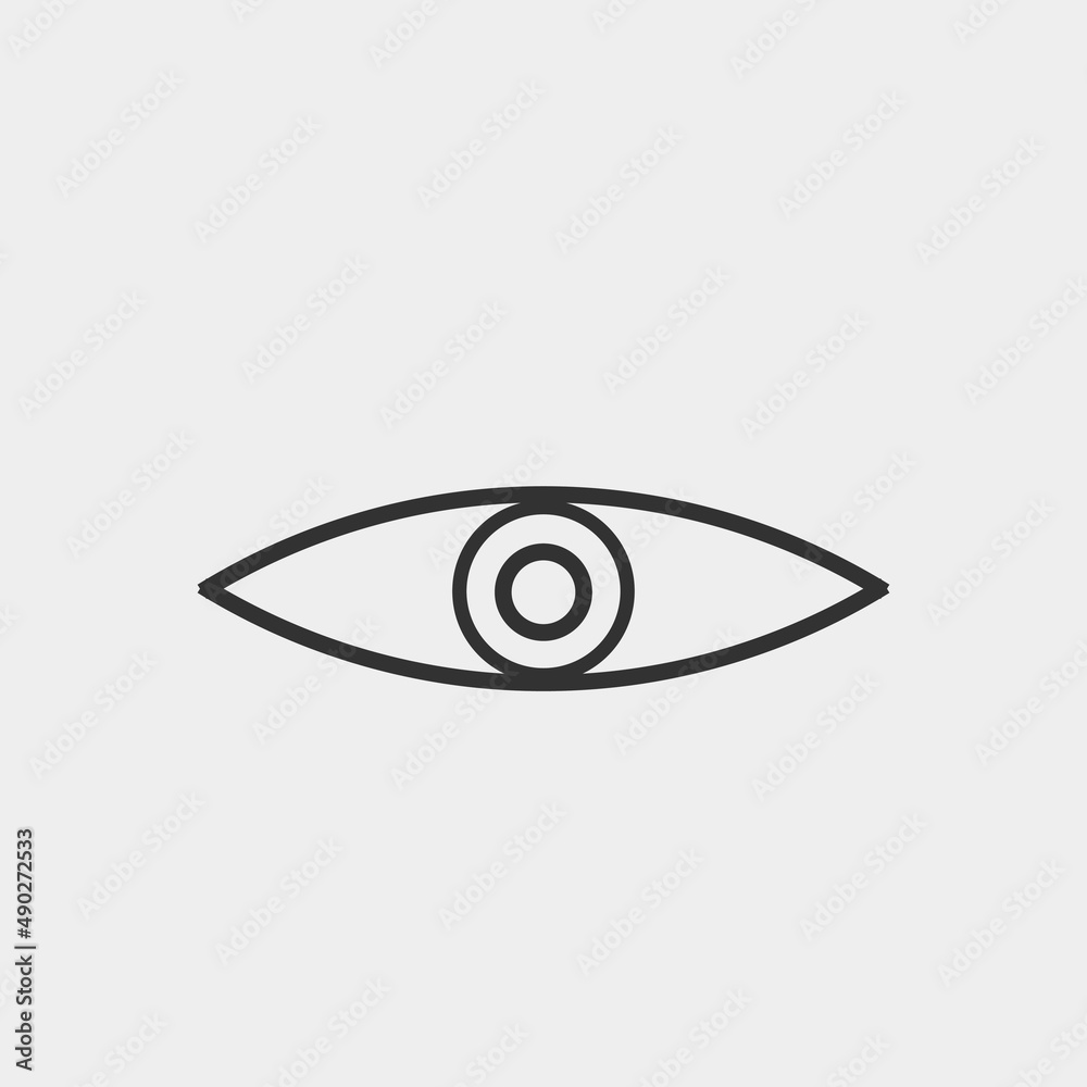 Eye vector icon illustration sign Eye vector icon illustration sign