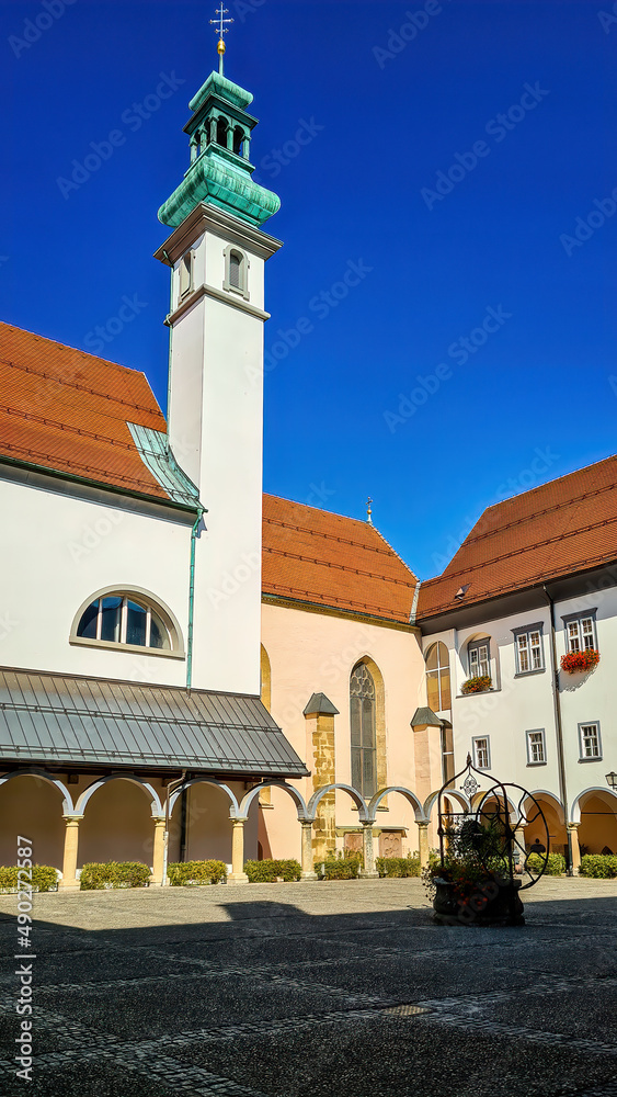 Slovenia, Stajerska, Ptuj: Minorite Monastery Steeple