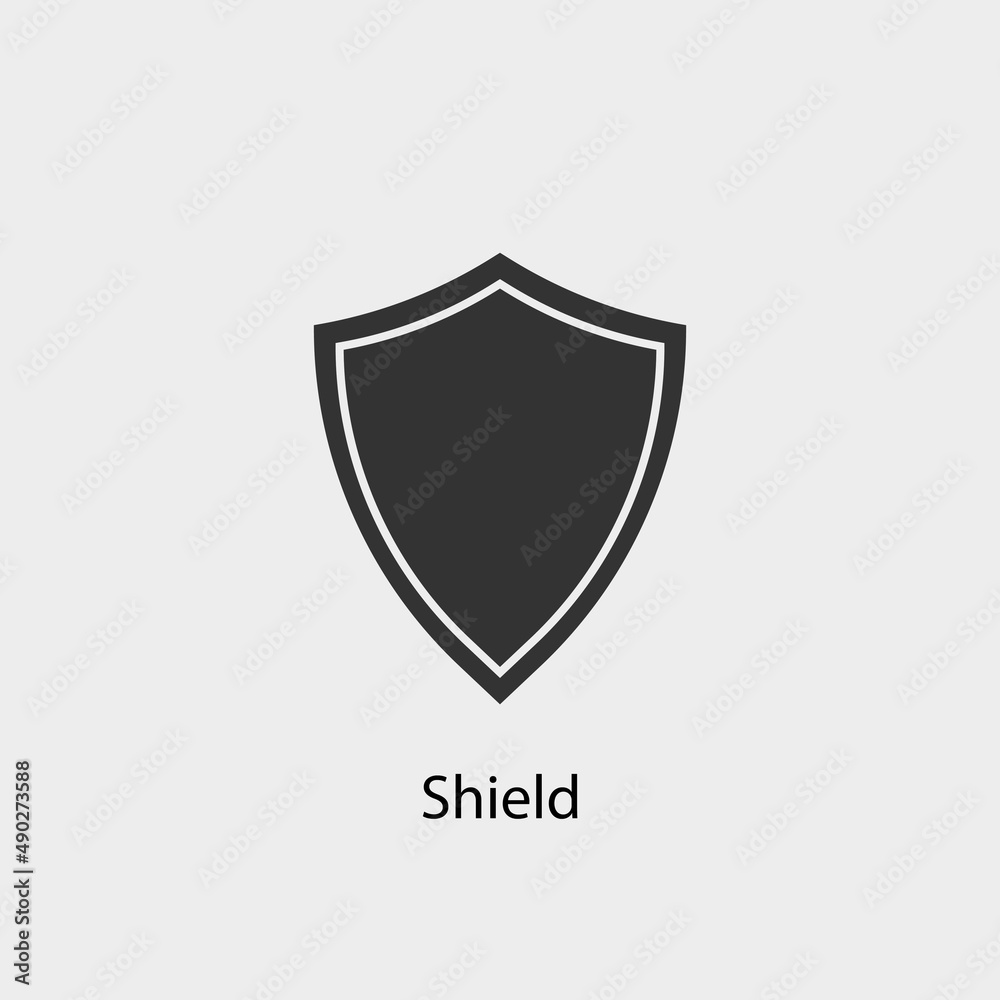 Shield vector icon illustration sign 