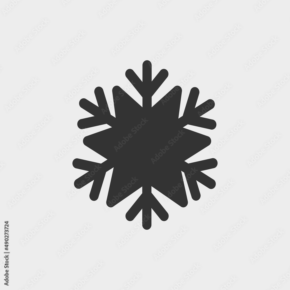 Snowflake vector icon illustration sign Snowflake vector icon illustration sign