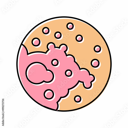 atopic dermatitis skin disease color icon vector illustration