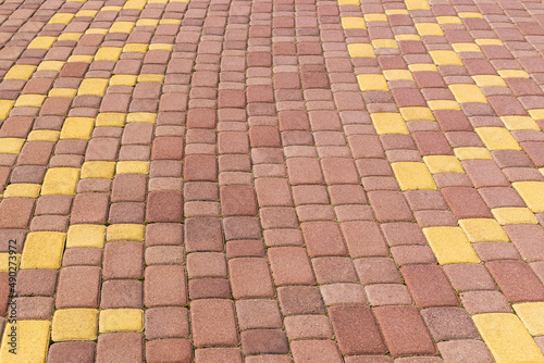 Texture cobbled pavement