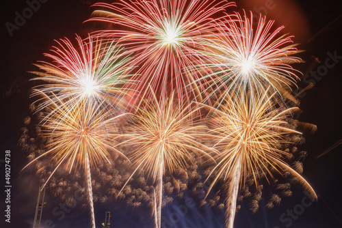 fireworks in the night sky