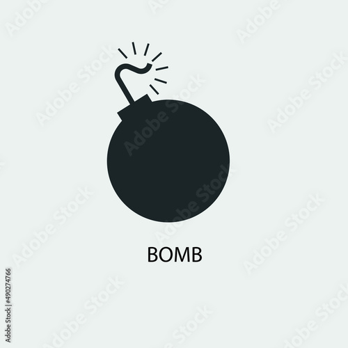 Bomb vector icon illustration sign