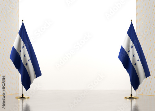 Horizontal frame and border with Honduras flag