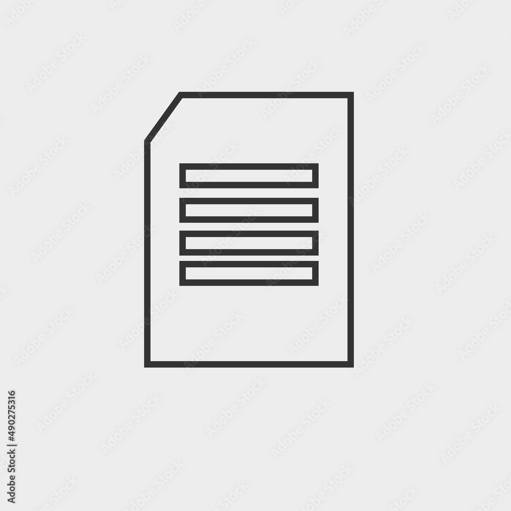 Document vector icon illustration sign
