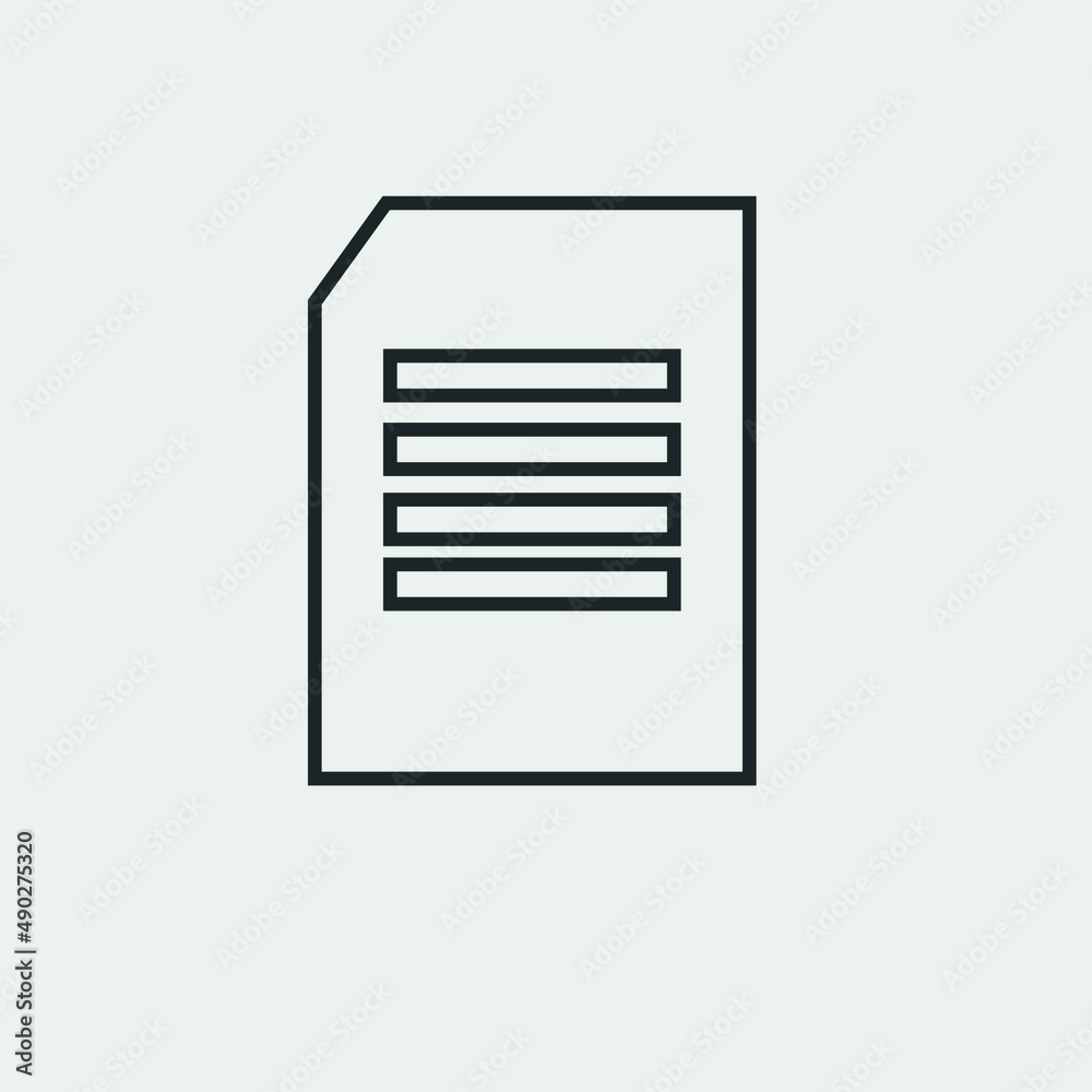 Document vector icon illustration sign Document vector icon illustration sign