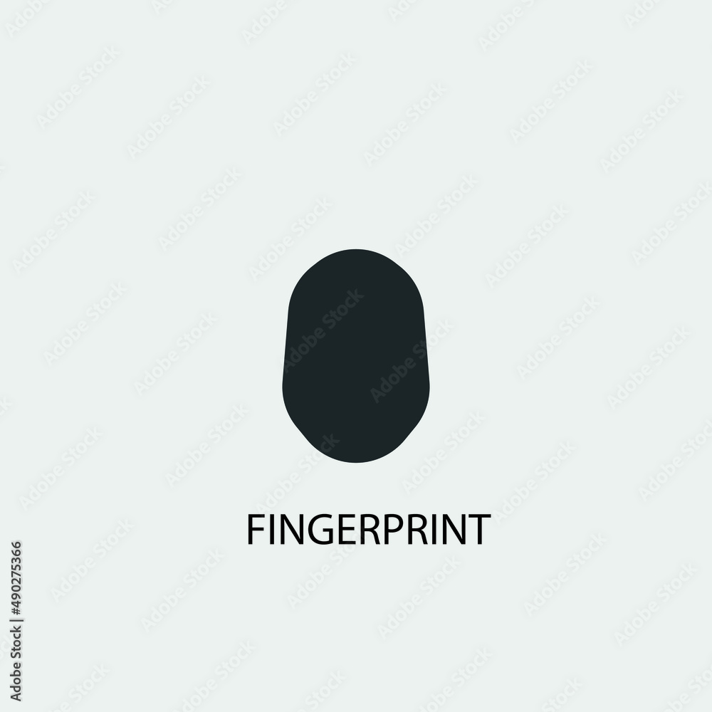Fingerprint vector icon illustration sign Fingerprint vector icon illustration sign