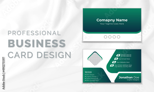 Creative modern business card print template. Double-sided creative business card template.