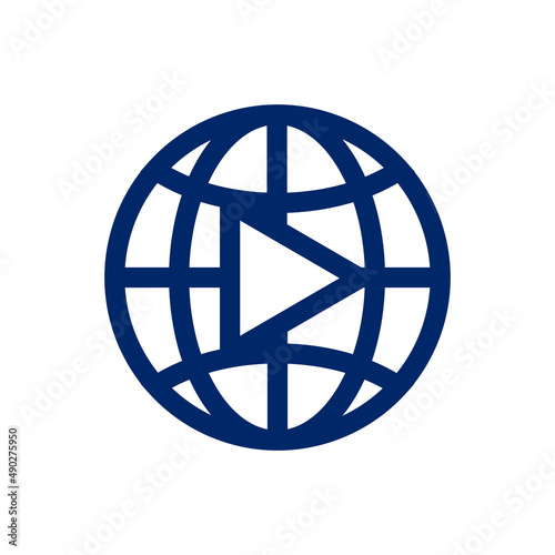 Media icon. Media company flat style logo. Journalists, live news, interviews and breaking news