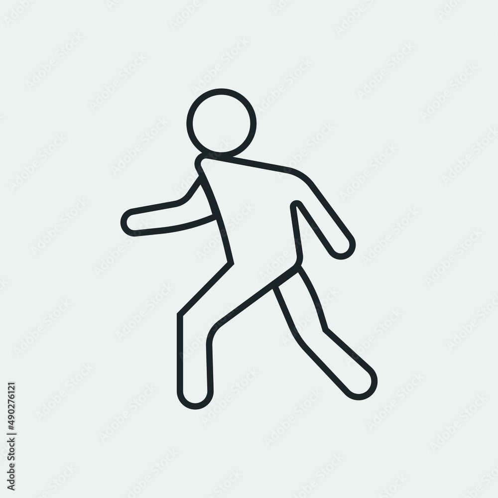 Pedestrian vector icon illustration sign Pedestrian vector icon illustration sign