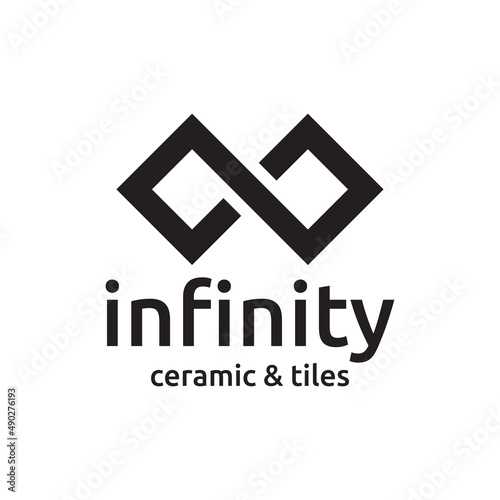 infinity ceramic tile logo design