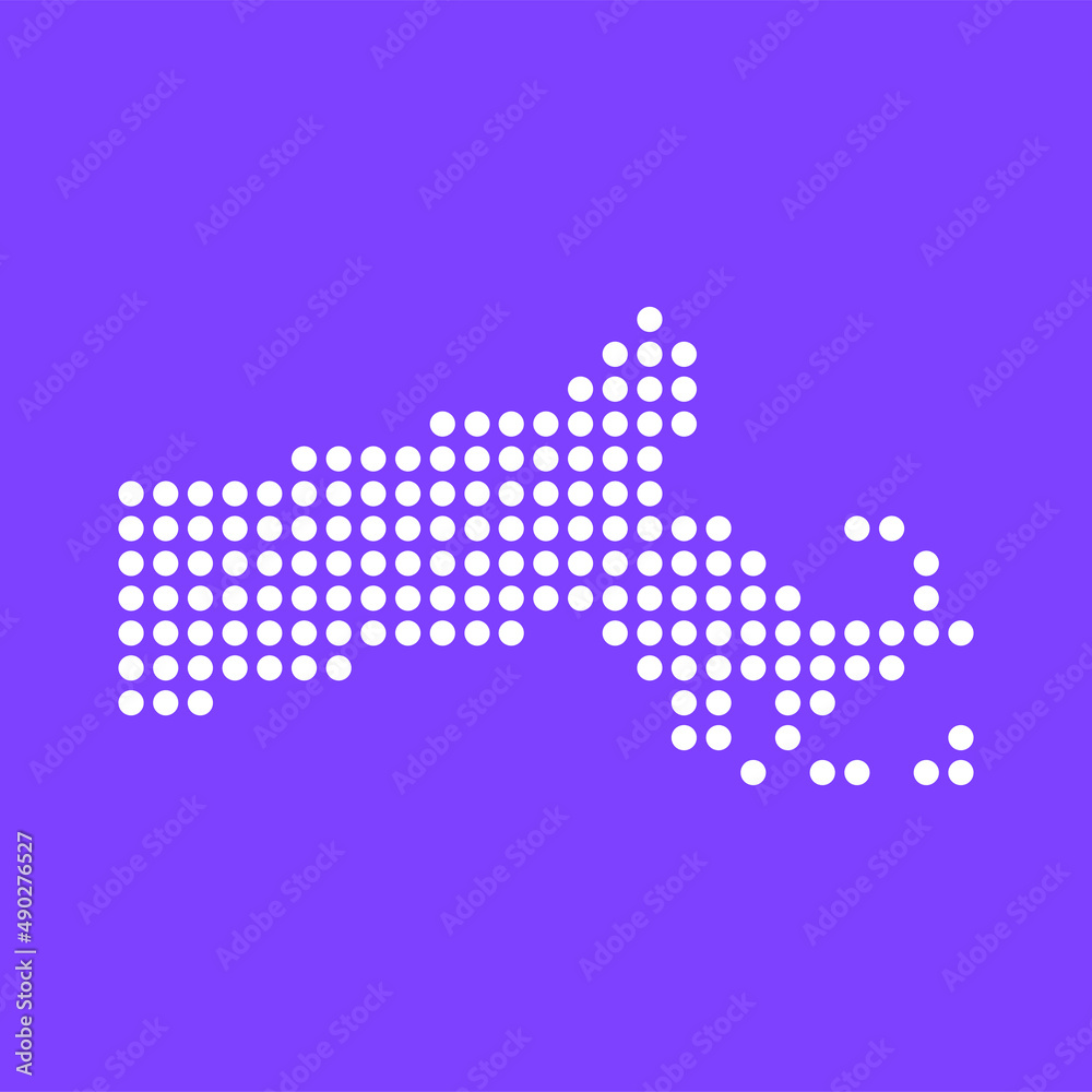 Massachusetts state map round tech design. 