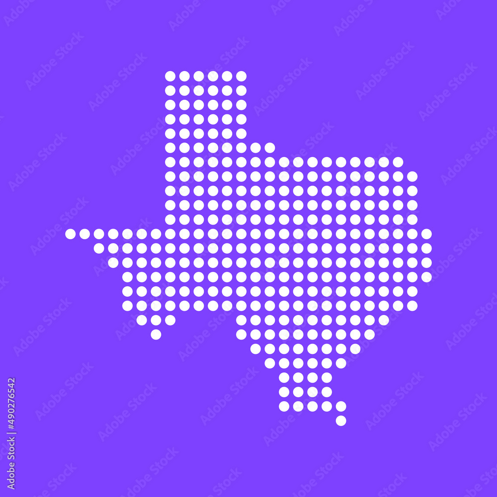 Fototapeta premium Texas state map round tech design. 