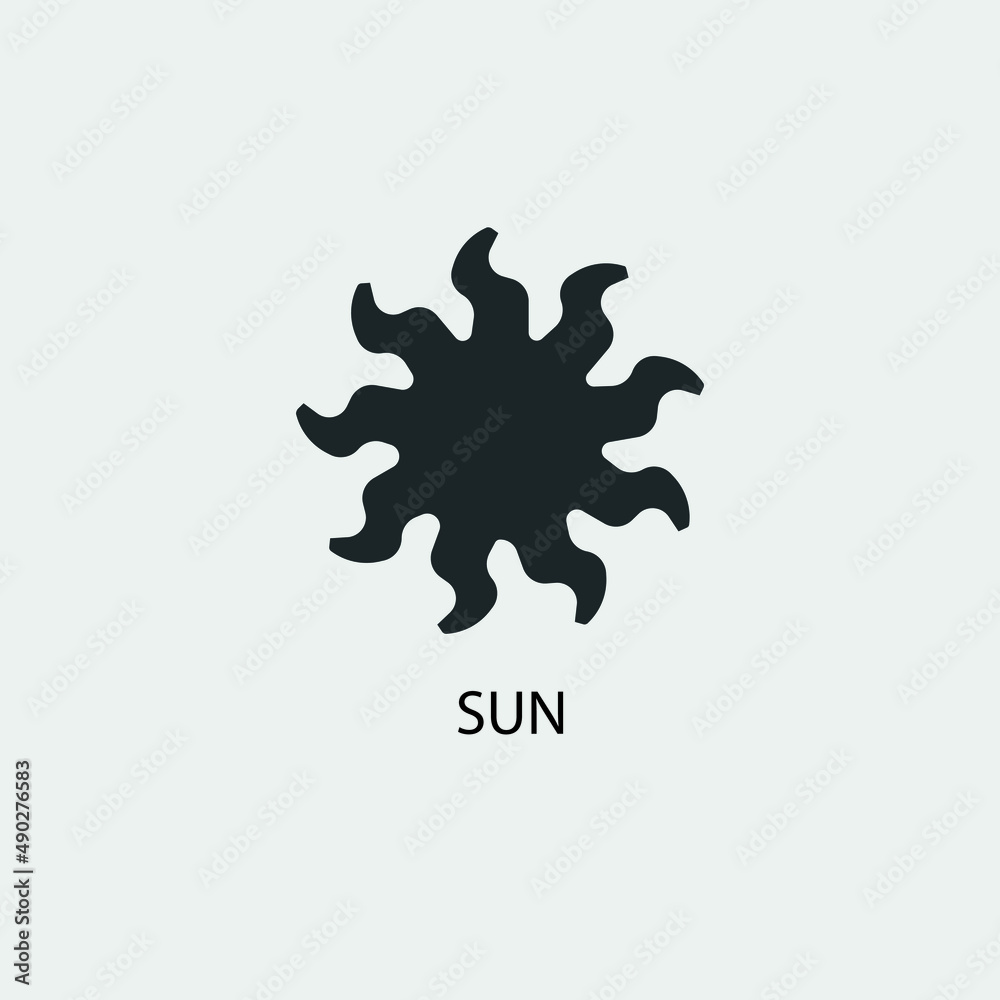 Sun vector icon illustration sign Sun vector icon illustration sign