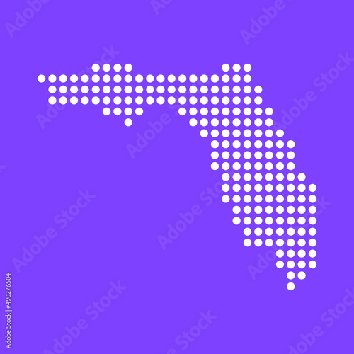 Florida state map round tech design. 