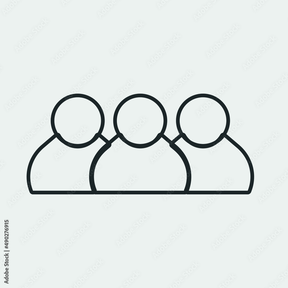 Group of people vector icon illustration sign Group of people vector icon illustration sign