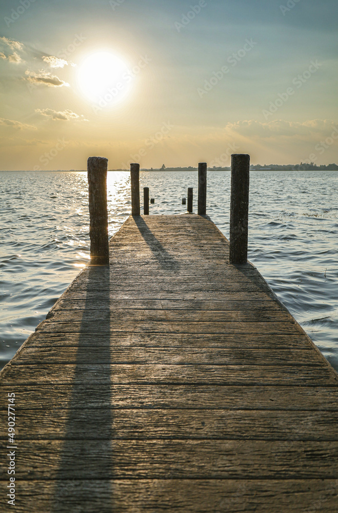 Fototapeta premium pier at sunset