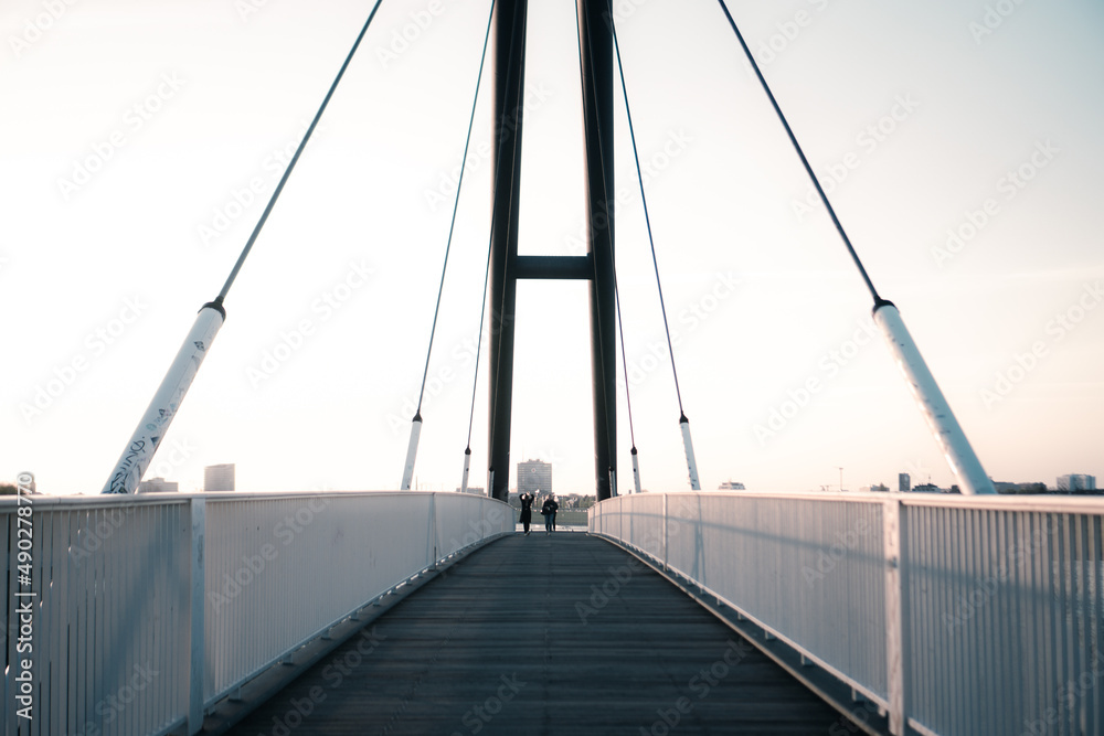 Fototapeta premium Düsseldorf Rheinbrücke