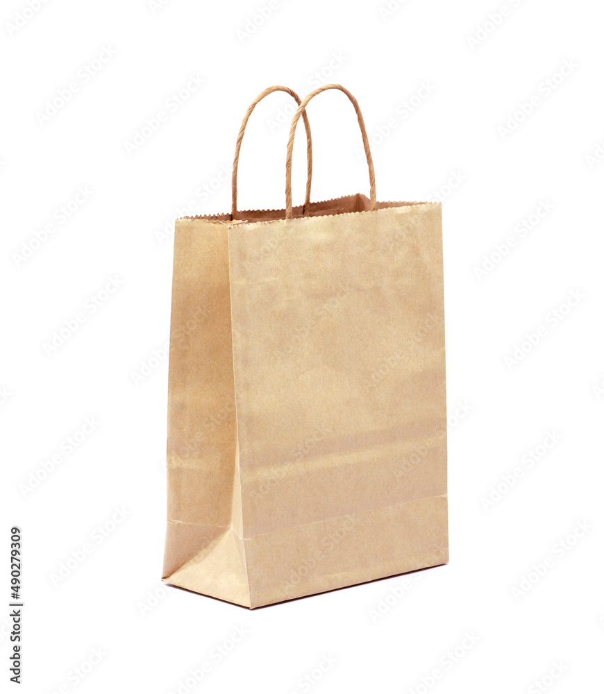 Brown paper bags isolated on white background. Brown paper bags isolated on white background.