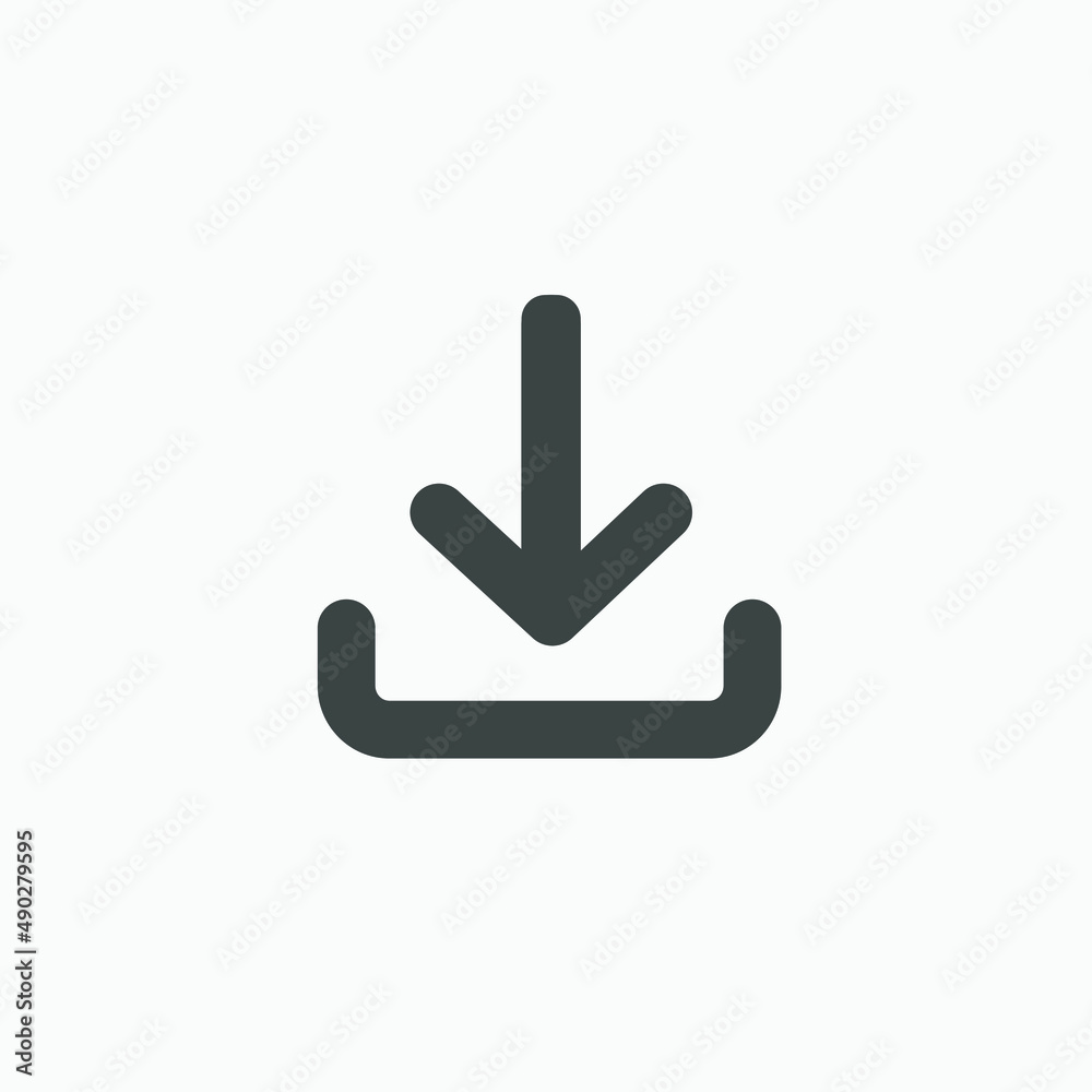Download, upload, install icon vector isolated Download, upload, install icon vector isolated
