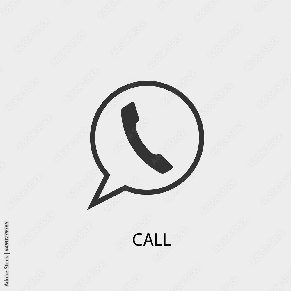Call vector icon illustration sign Call vector icon illustration sign