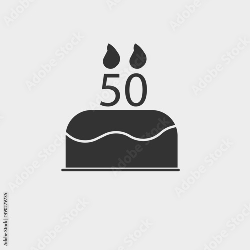 anniversary cake vector icon illustration sign 