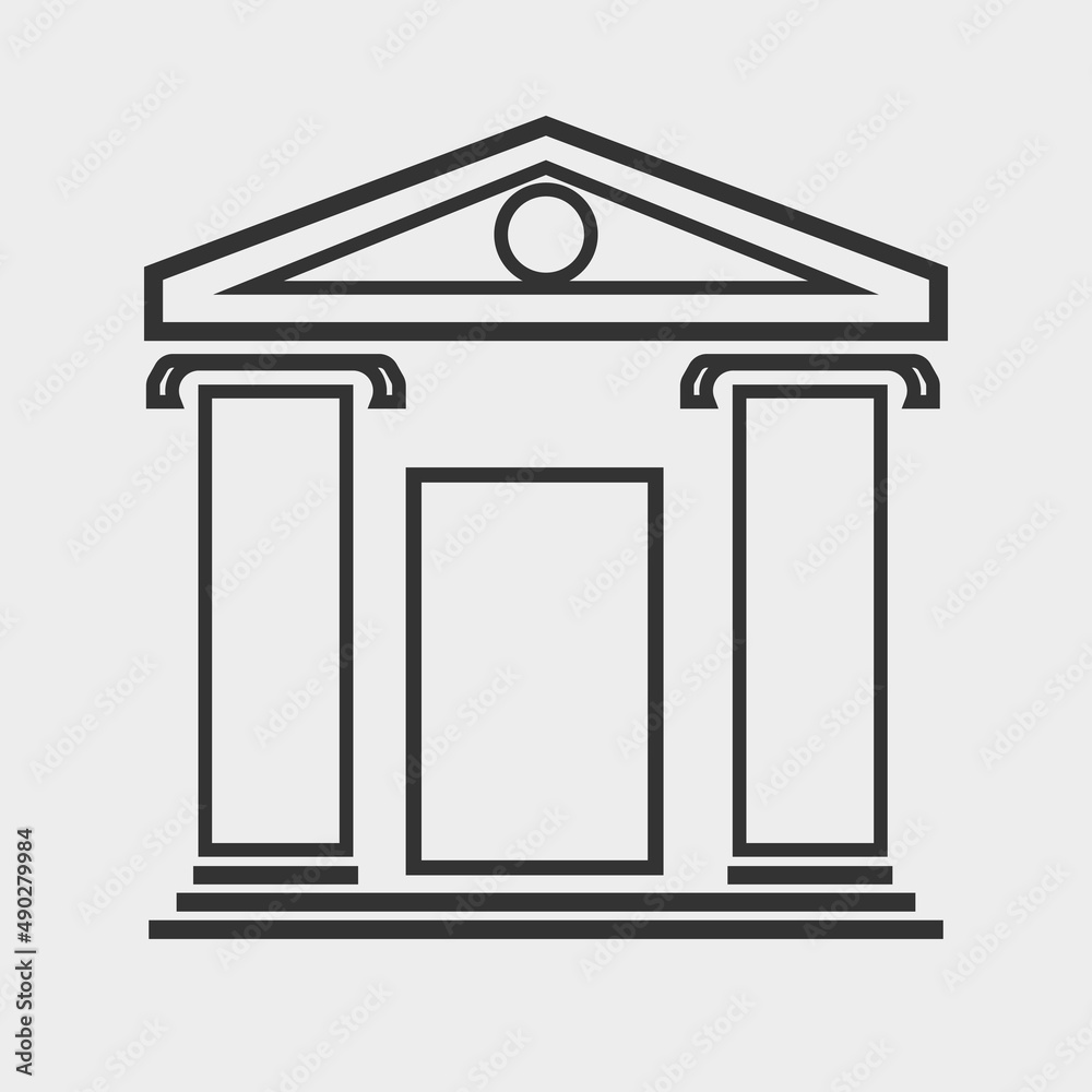 Bank vector icon illustration sign
