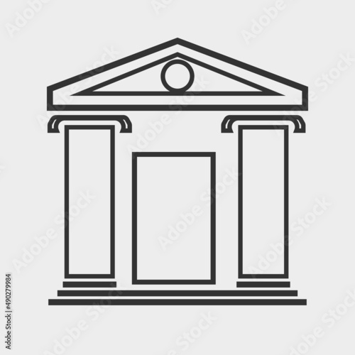 Bank vector icon illustration sign