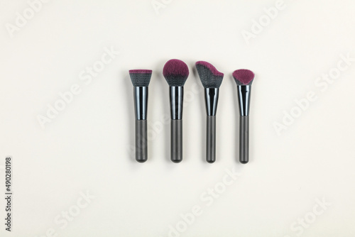 Cosmetic brushes and free space for your decoration. 