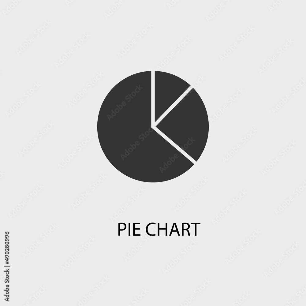 Pie chart vector icon illustration sign Pie chart vector icon illustration sign