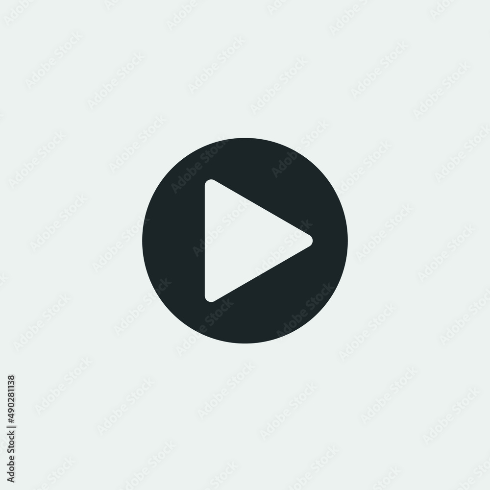 Play button vector icon illustration sign Play button vector icon illustration sign