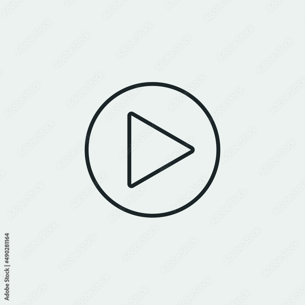 Play button vector icon illustration sign Play button vector icon illustration sign