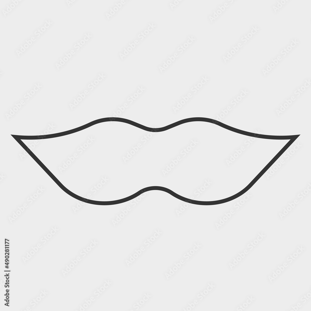 Mustache vector icon illustration sign Mustache vector icon illustration sign