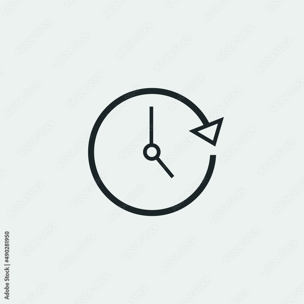 Time arrow vector icon illustration sign