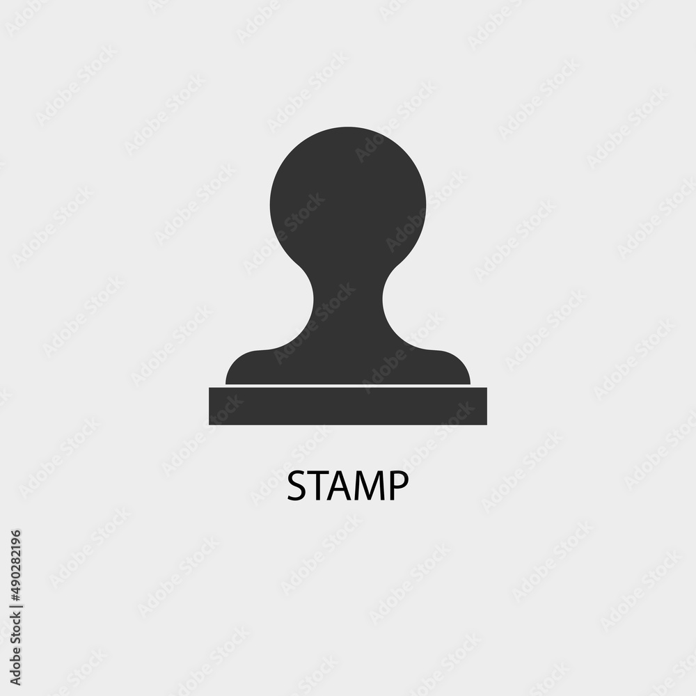 Stamp vector icon illustration sign Stamp vector icon illustration sign