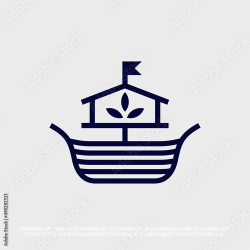 Modern professional logo ark construction in grey theme