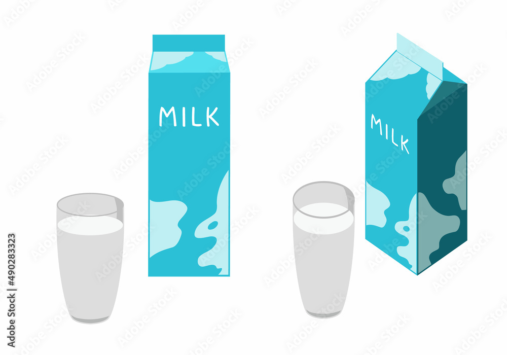 牛乳とコップ 線無し 牛乳とコップ 線無し