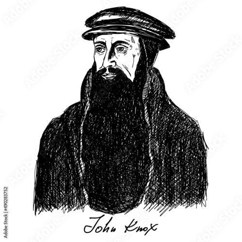 John Knox (1513-1572) was a Scottish minister, theologian, and writer who was a leader of the country's Reformation. He is the founder of the Presbyterian Church of Scotland. Christian figure.