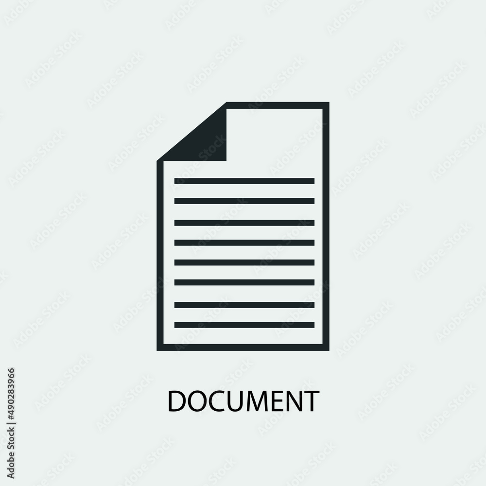Document vector icon illustration sign Document vector icon illustration sign