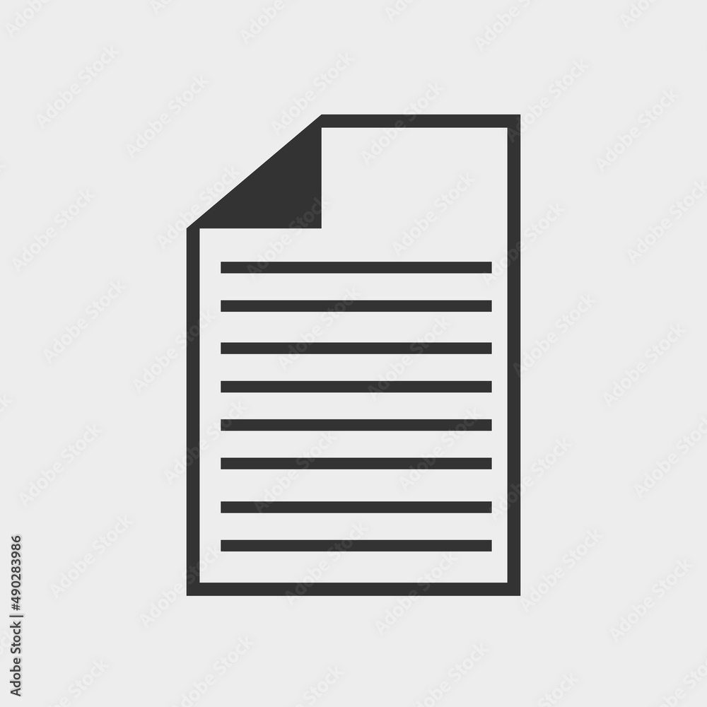 Document vector icon illustration sign