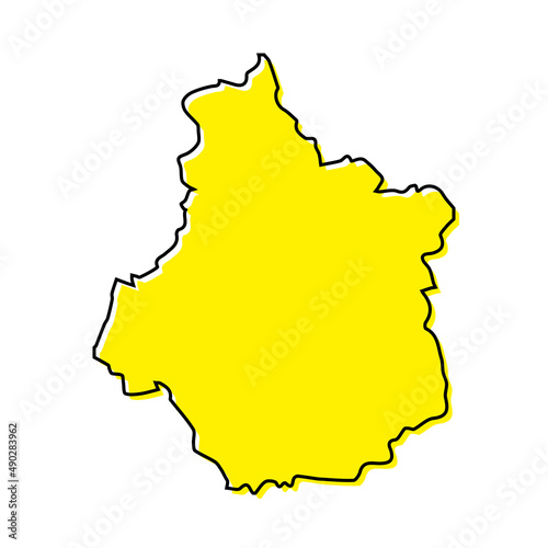 Simple outline map of Centre-Val de Loire is a region of France