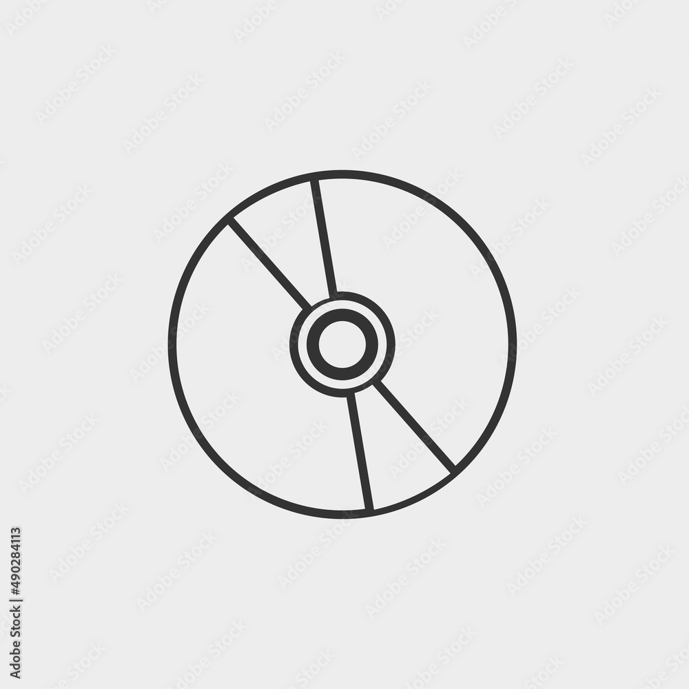 DVD vector icon illustration sign DVD vector icon illustration sign