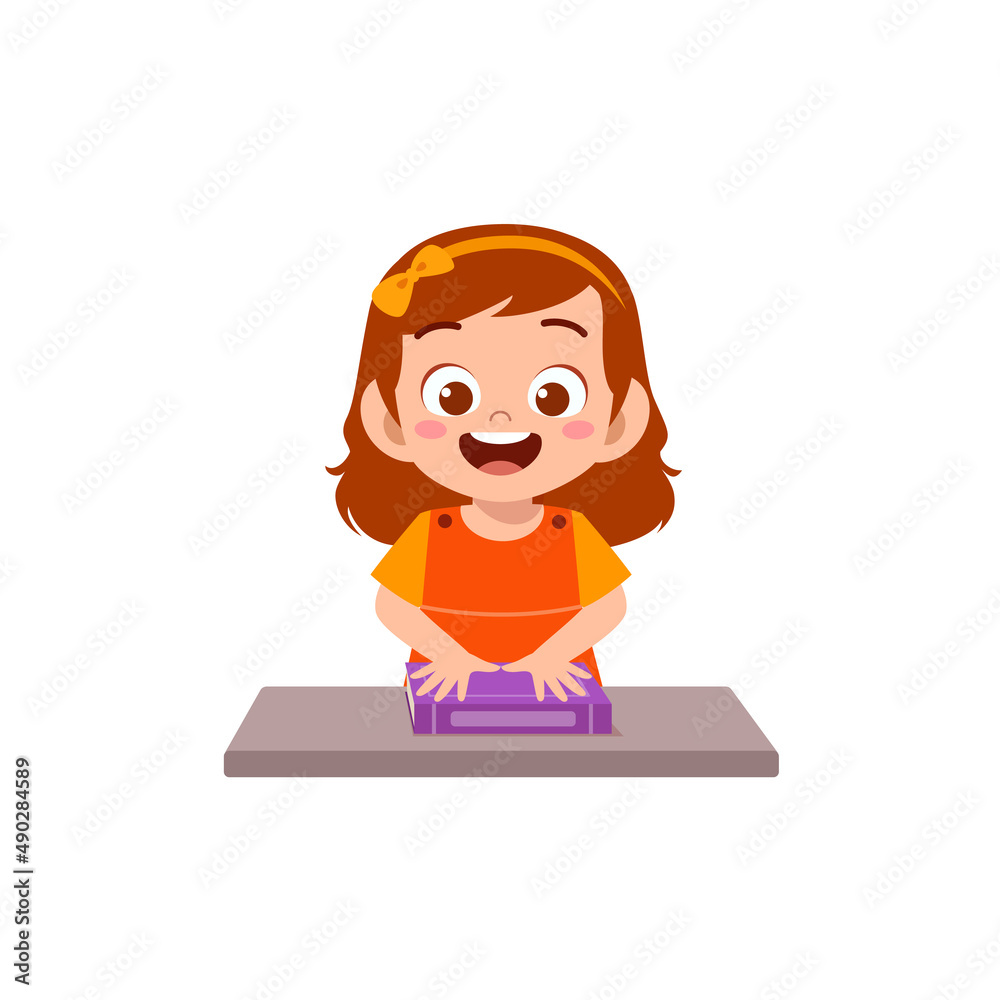 cute little girl measure length using hand span cute little girl measure length using hand span