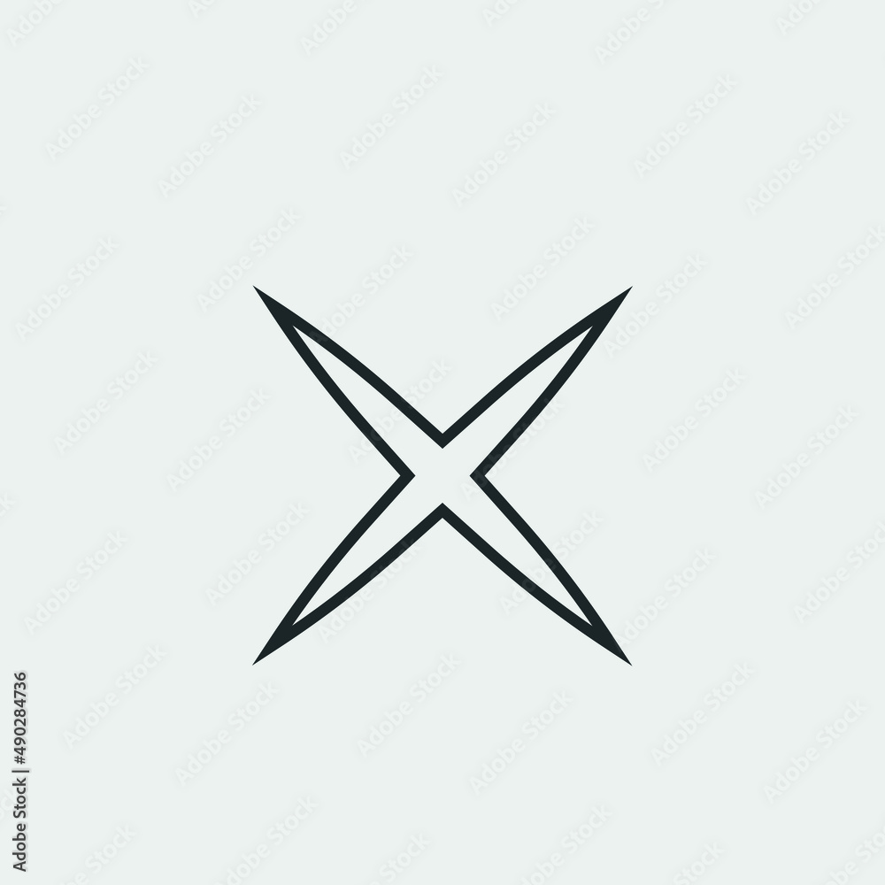 Cancel cross vector icon illustration sign Cancel cross vector icon illustration sign